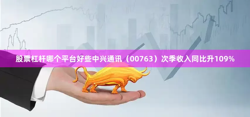 股票杠杆哪个平台好些中兴通讯（00763）次季收入同比升109%